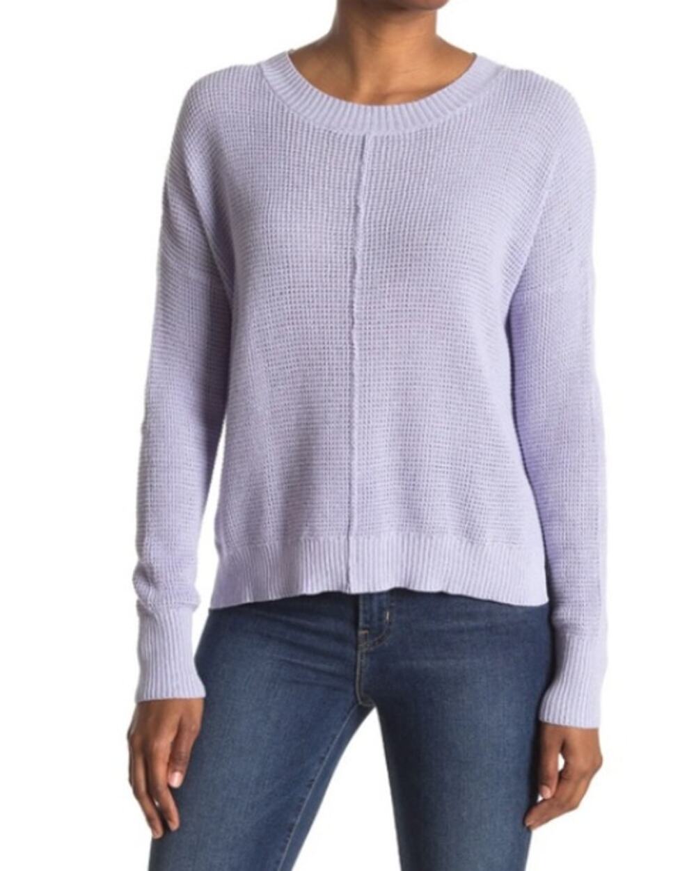 NWT Sweet Romeo Lavender Seed Stitch Long Sleeve Pullover Sweater Medium